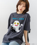 【ねないこだれだ】【コットン100％のしっかりした生地 ドロップショルダー】オリジナルデザイン 刺繍Tシャツ せなけいこ 絵本 コラボ キャラクター 半袖 ユニセックス おばけ グッズ かわいい