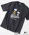 【PEANUTS×MLB】オリジナルデザインTシャツ 刺繍 ドロップショルダー ユニセックス