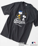 【PEANUTS×MLB】オリジナルデザインTシャツ 刺繍 ドロップショルダー ユニセックス