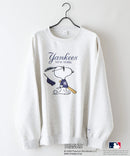 【PEANUTS/ピーナッツ】【ユニセックスデザインでリンクコーデにも◎】MLB×PEANUTS 裏起毛トレーナー 保温 キャラクター ドジャース ヤンキース パイレーツ ❘ジーンズメイト公式オンラインショップ