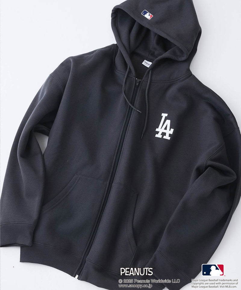 【PEANUTS×MLB】オリジナルデザイン フルジップパーカー ヤンキース ドジャース カブス キャラクター