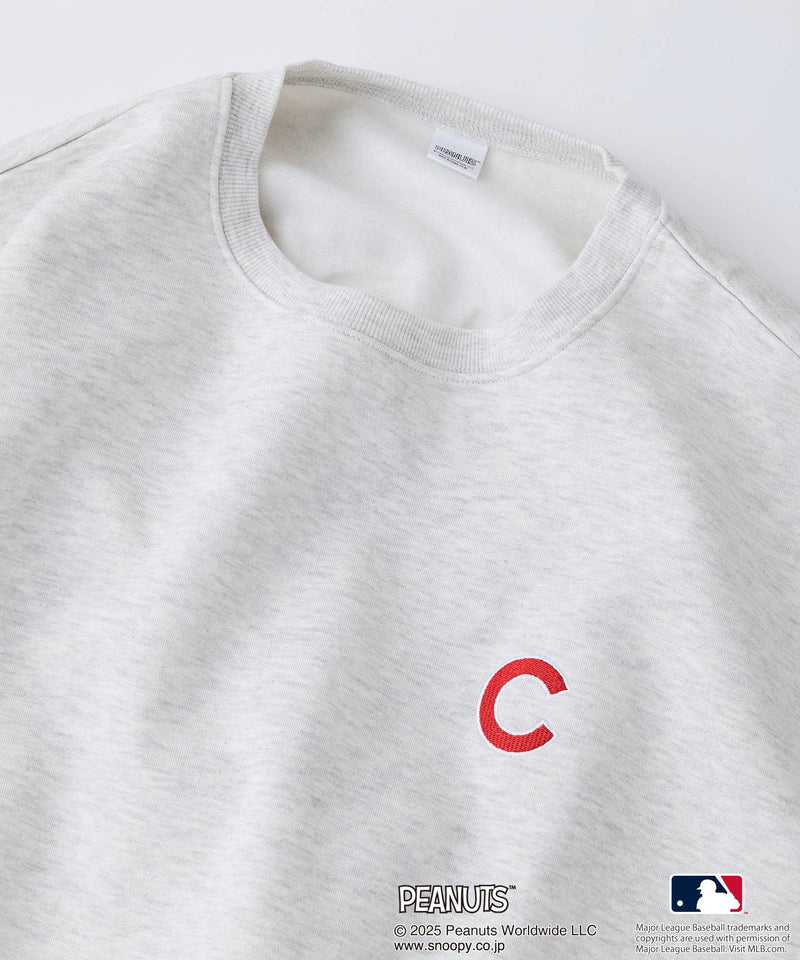 【PEANUTS×MLB】オリジナルデザイン 裏起毛トレーナー ヤンキース ドジャース カブス キャラクター