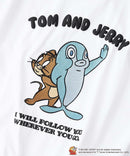 【TOM and JERRY/トムとジェリー】オリジナルデザインTシャツ 刺繍 ドロップショルダー ユニセックス