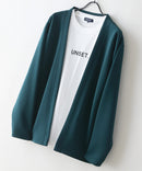 【BLUE STANDARD/ブルースタンダード】パフィースウェット ボタンレスカーディガン ロンT 2点セット ストレッチ 春服 ❘ジーンズメイト公式オンラインショップ