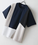 【BLUE STANDARD/ブルースタンダード】ドライリップル 切り替えデザインTシャツ 吸水速乾 ストレッチ イージーケア さらさら快適 カットソー