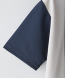 【BLUE STANDARD/ブルースタンダード】ドライリップル 切り替えデザインTシャツ 吸水速乾 ストレッチ イージーケア さらさら快適 カットソー