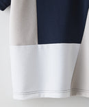 【BLUE STANDARD/ブルースタンダード】ドライリップル 切り替えデザインTシャツ 吸水速乾 ストレッチ イージーケア さらさら快適 カットソー