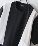 【BLUE STANDARD/ブルースタンダード】ドライリップル 切り替えデザインTシャツ 吸水速乾 ストレッチ イージーケア さらさら快適 カットソー