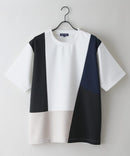 【BLUE STANDARD/ブルースタンダード】ドライリップル 切り替えデザインTシャツ 吸水速乾 ストレッチ イージーケア さらさら快適 カットソー