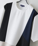【BLUE STANDARD/ブルースタンダード】ドライリップル 切り替えデザインTシャツ 吸水速乾 ストレッチ イージーケア さらさら快適 カットソー