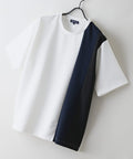 【BLUE STANDARD/ブルースタンダード】ドライリップル 切り替えデザインTシャツ 吸水速乾 ストレッチ イージーケア さらさら快適 カットソー