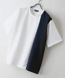 【BLUE STANDARD/ブルースタンダード】ドライリップル 切り替えデザインTシャツ 吸水速乾 ストレッチ イージーケア さらさら快適 カットソー