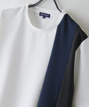 【BLUE STANDARD/ブルースタンダード】ドライリップル 切り替えデザインTシャツ 吸水速乾 ストレッチ イージーケア さらさら快適 カットソー
