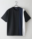 【BLUE STANDARD/ブルースタンダード】ドライリップル 切り替えデザインTシャツ 吸水速乾 ストレッチ イージーケア さらさら快適 カットソー