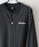【BRKNHOME/ブロークンホーム】×【ZERO STAIN/ゼロステイン】コラボ ７分袖 ヘンリーネック Ｔシャツ スミクロ ❘ジーンズメイト公式オンラインショップ