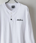 【BRKNHOME/ブロークンホーム】×【ZERO STAIN/ゼロステイン】コラボ ７分袖 ヘンリーネック Ｔシャツ ホワイト ❘ジーンズメイト公式オンラインショップ