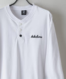 【BRKNHOME/ブロークンホーム】×【ZERO STAIN/ゼロステイン】コラボ ７分袖 ヘンリーネック Ｔシャツ ホワイト ❘ジーンズメイト公式オンラインショップ