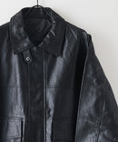 【SAVIER：サビアー】オーバーサイズ フェイクレザー A-2型 フライトブルゾン