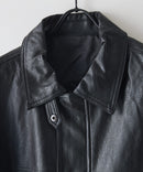 【SAVIER：サビアー】オーバーサイズ フェイクレザー A-2型 フライトブルゾン