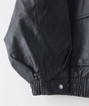 【SAVIER：サビアー】オーバーサイズ フェイクレザー A-2型 フライトブルゾン