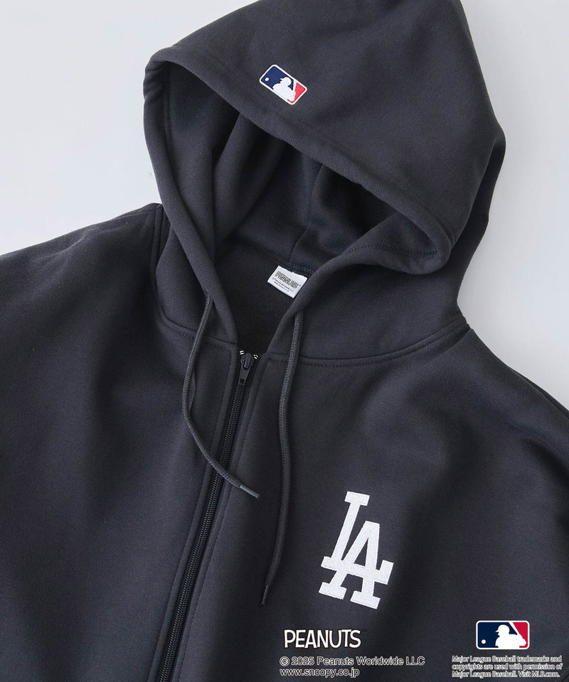 【PEANUTS×MLB】オリジナルデザイン フルジップパーカー ヤンキース ドジャース カブス キャラクター