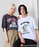 【TOM and JERRY/トムとジェリー】オリジナルデザインTシャツ 刺繍 ドロップショルダー ユニセックス