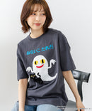 【ねないこだれだ】【コットン100％のしっかりした生地 ドロップショルダー】オリジナルデザイン 刺繍Tシャツ せなけいこ 絵本 コラボ キャラクター 半袖 ユニセックス おばけ グッズ かわいい