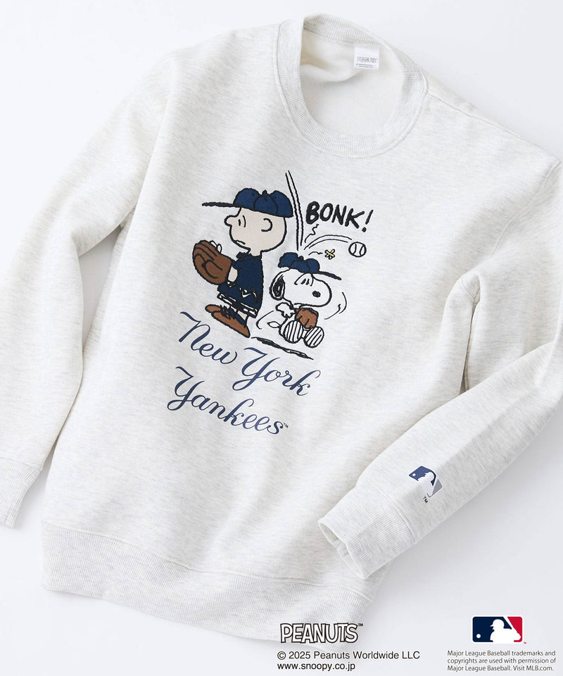【PEANUTS×MLB】オリジナルデザイン KIDS裏起毛トレーナー キッズサイズ ヤンキース ドジャース カブス キャラクター