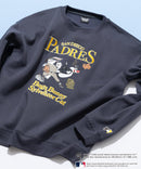 Looney Tunes × MLB  オリジナルデザイン 裏起毛クルーネックスウェット