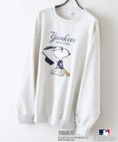 【PEANUTS/ピーナッツ】【ユニセックスデザインでリンクコーデにも◎】MLB×PEANUTS 裏起毛トレーナー 保温 キャラクター ドジャース ヤンキース パイレーツ ❘ジーンズメイト公式オンラインショップ