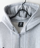 【BRKNHOME/ブロークンホーム】カレッジロゴ プリント フルジップ スウェットパーカー