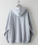 【BRKNHOME/ブロークンホーム】カレッジロゴ プリント フルジップ スウェットパーカー