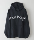 【BRKNHOME/ブロークンホーム】カレッジロゴ プリント フルジップ スウェットパーカー