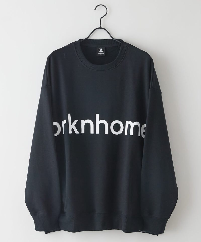 【BRKNHOME/ブロークンホーム】ブランドロゴ プリント スウェットトレーナー