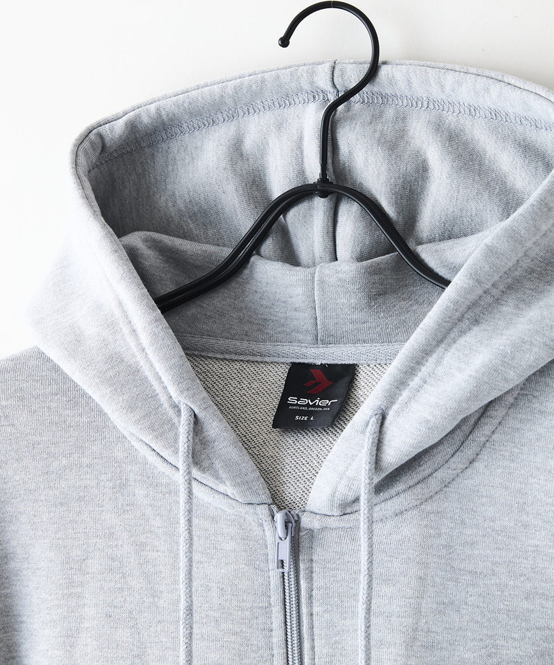 【SAVIER：サビアー】NY ロゴ刺繍 ショート丈 フルジップパーカー 【セットアップ可能】