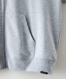 【SAVIER：サビアー】NY ロゴ刺繍 ショート丈 フルジップパーカー 【セットアップ可能】