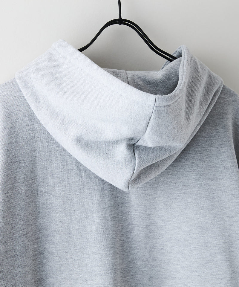 【SAVIER：サビアー】NY ロゴ刺繍 ショート丈 フルジップパーカー 【セットアップ可能】