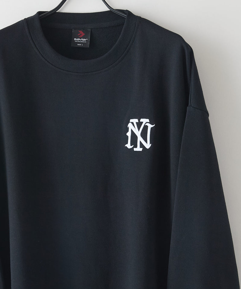 【SAVIER：サビアー】NY ロゴ刺繍 ルーズスウェット 【セットアップ可能】/NY Logo