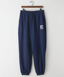 【SAVIER：サビアー】NY ロゴ刺繍 スウェットパンツ【セットアップ可能】