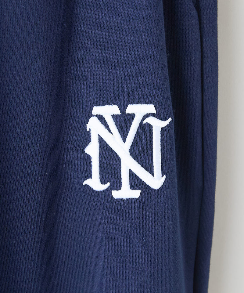 【SAVIER：サビアー】NY ロゴ刺繍 スウェットパンツ【セットアップ可能】