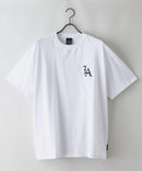 【SAVIER/サビアー】×【ZERO STAIN/ゼロステイン】コラボ LA ロゴ刺繍 半袖 Tシャツ/ LA Logo ❘ジーンズメイト公式オンラインショップ