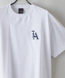 【SAVIER/サビアー】×【ZERO STAIN/ゼロステイン】コラボ LA ロゴ刺繍 半袖 Tシャツ/ LA Logo ❘ジーンズメイト公式オンラインショップ