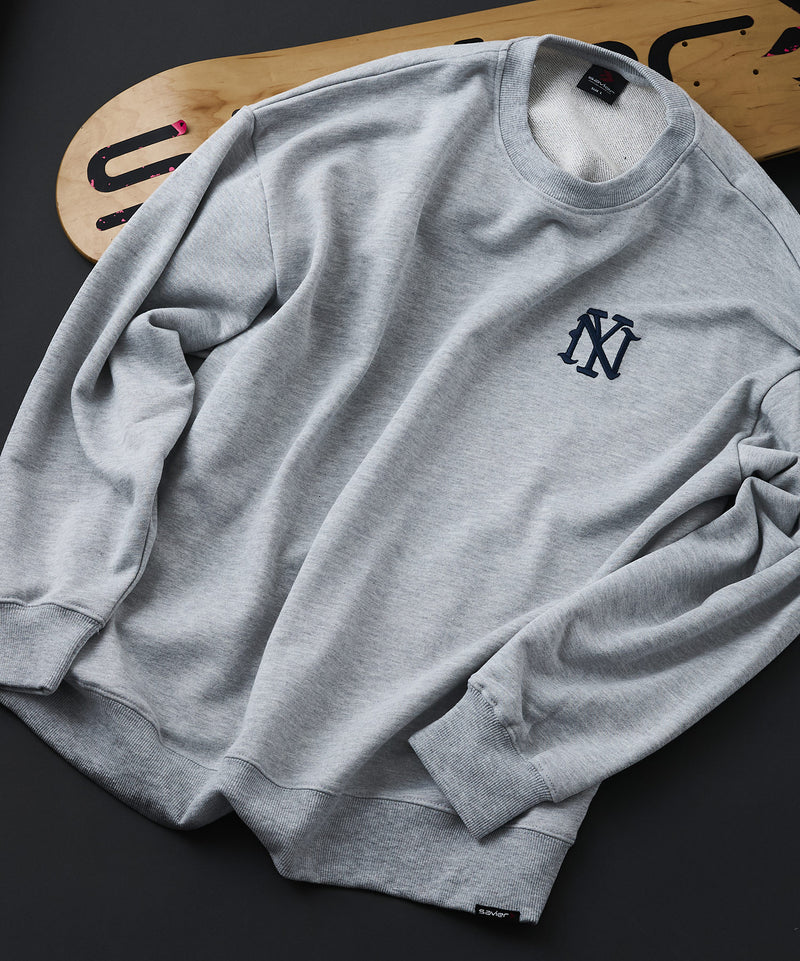 【SAVIER：サビアー】NY ロゴ刺繍 ルーズスウェット 【セットアップ可能】/NY Logo