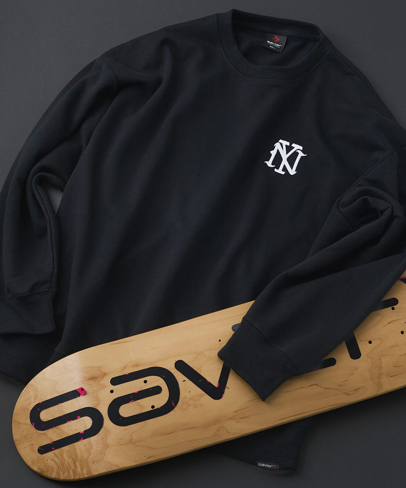 【SAVIER：サビアー】NY ロゴ刺繍 ルーズスウェット 【セットアップ可能】/NY Logo