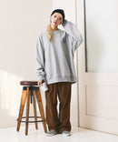 【SAVIER：サビアー】LA ロゴ刺繍 ルーズスウェット 【セットアップ可能】/ LA Logo