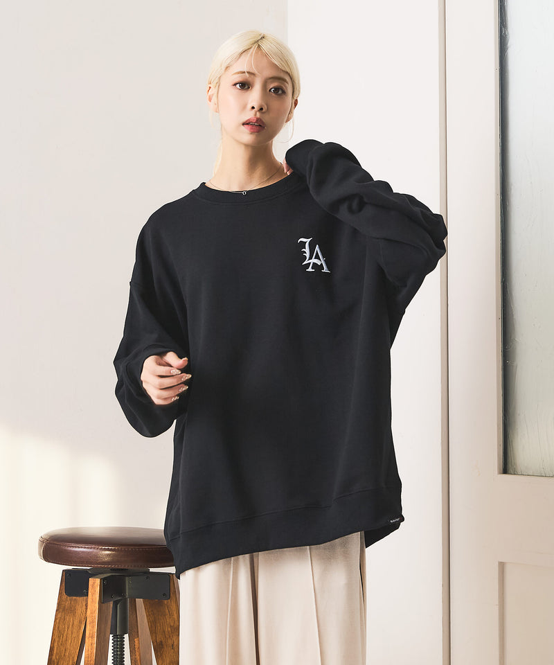 【SAVIER：サビアー】LA ロゴ刺繍 ルーズスウェット 【セットアップ可能】/ LA Logo