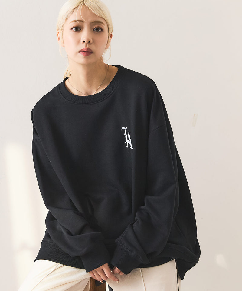 【SAVIER：サビアー】LA ロゴ刺繍 ルーズスウェット 【セットアップ可能】/ LA Logo