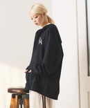 【SAVIER：サビアー】LA ロゴ刺繍 ショート丈 フルジップパーカー 【セットアップ可能】