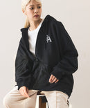 【SAVIER：サビアー】LA ロゴ刺繍 ショート丈 フルジップパーカー 【セットアップ可能】