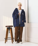 【SAVIER：サビアー】LA ロゴ刺繍 ショート丈 フルジップパーカー 【セットアップ可能】